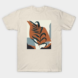 Abstract leaf and shapes background, silent beauty, T-Shirt